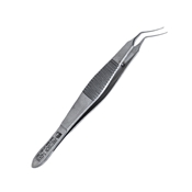 Utrata Capsulorhexis Forcep Extra Delicate Serrated Tips Valuted Shaft  13.5mm Angled Tip To Bend On Flat Serrated Handle Overall Length 4" (100mm) 